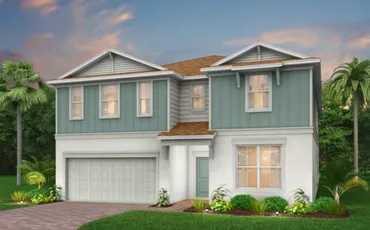 Elevação da casa modelo Clearwater no Windsor Cay Resort